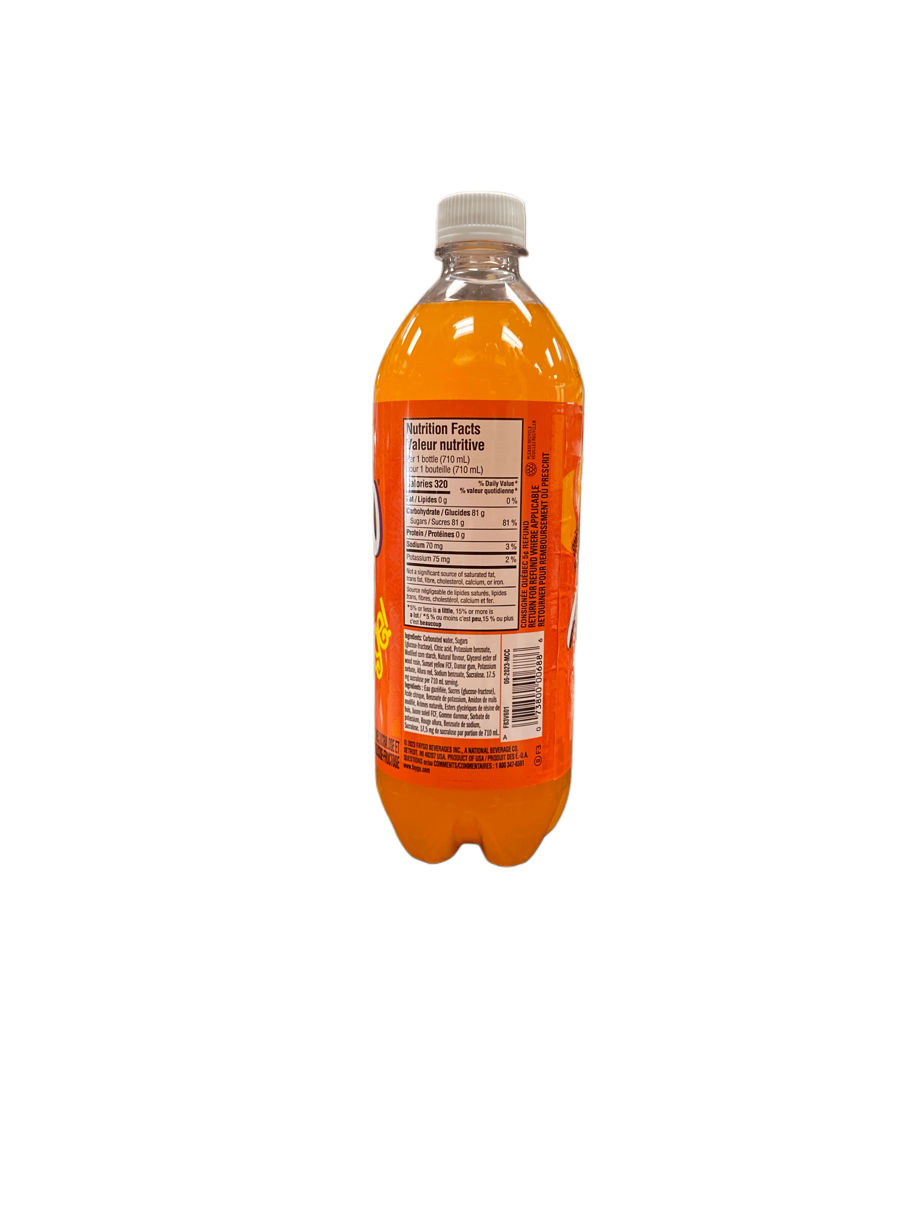 Faygo Orange Drink Bottle 710ML - U.S Edition - www.Shopthatapp.com