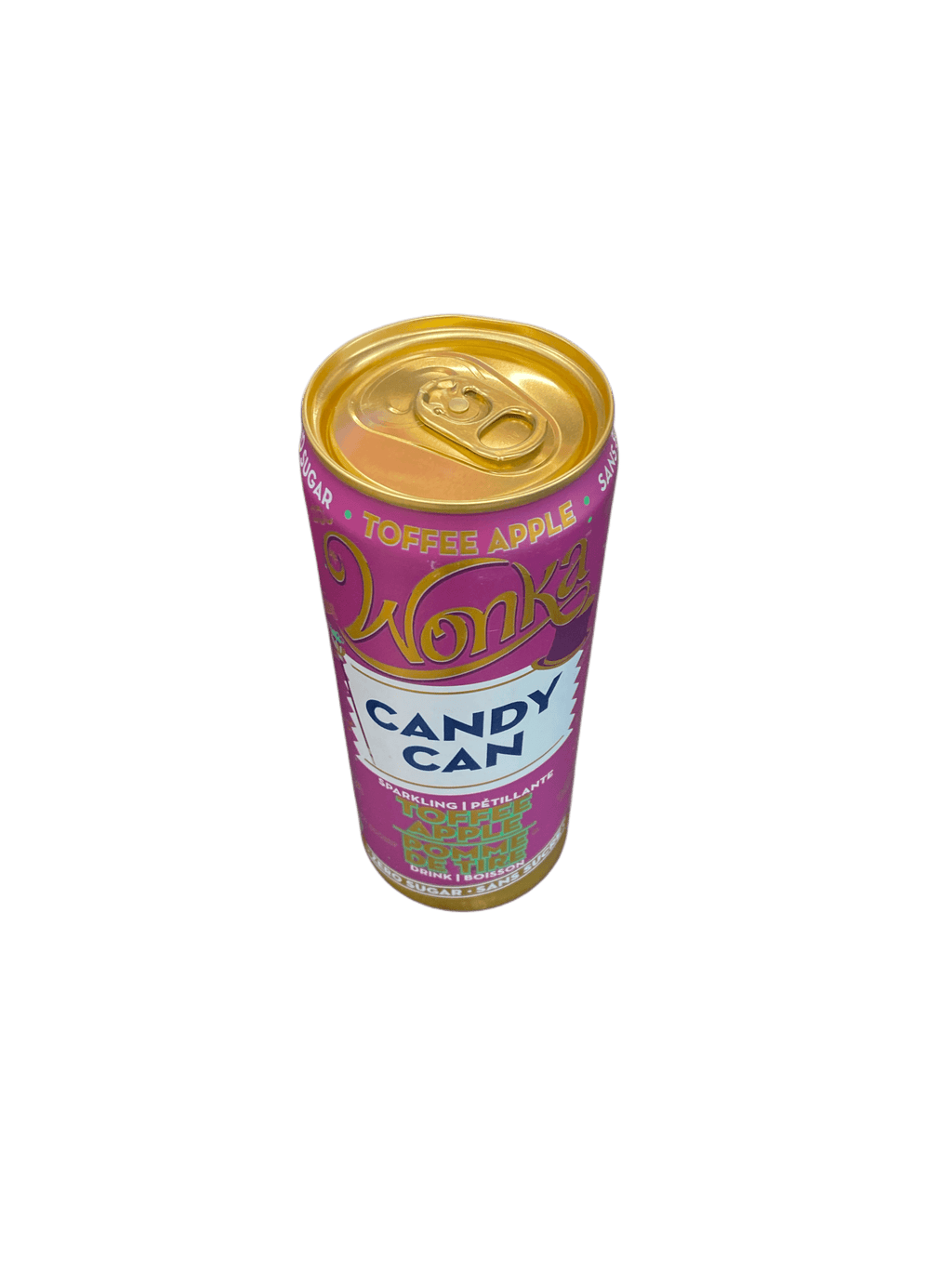 Candy Can Sparkling Wonka Toffee Apple Sugar Free Drink 330ML - Canada Edtion - www.Shopthatapp.com