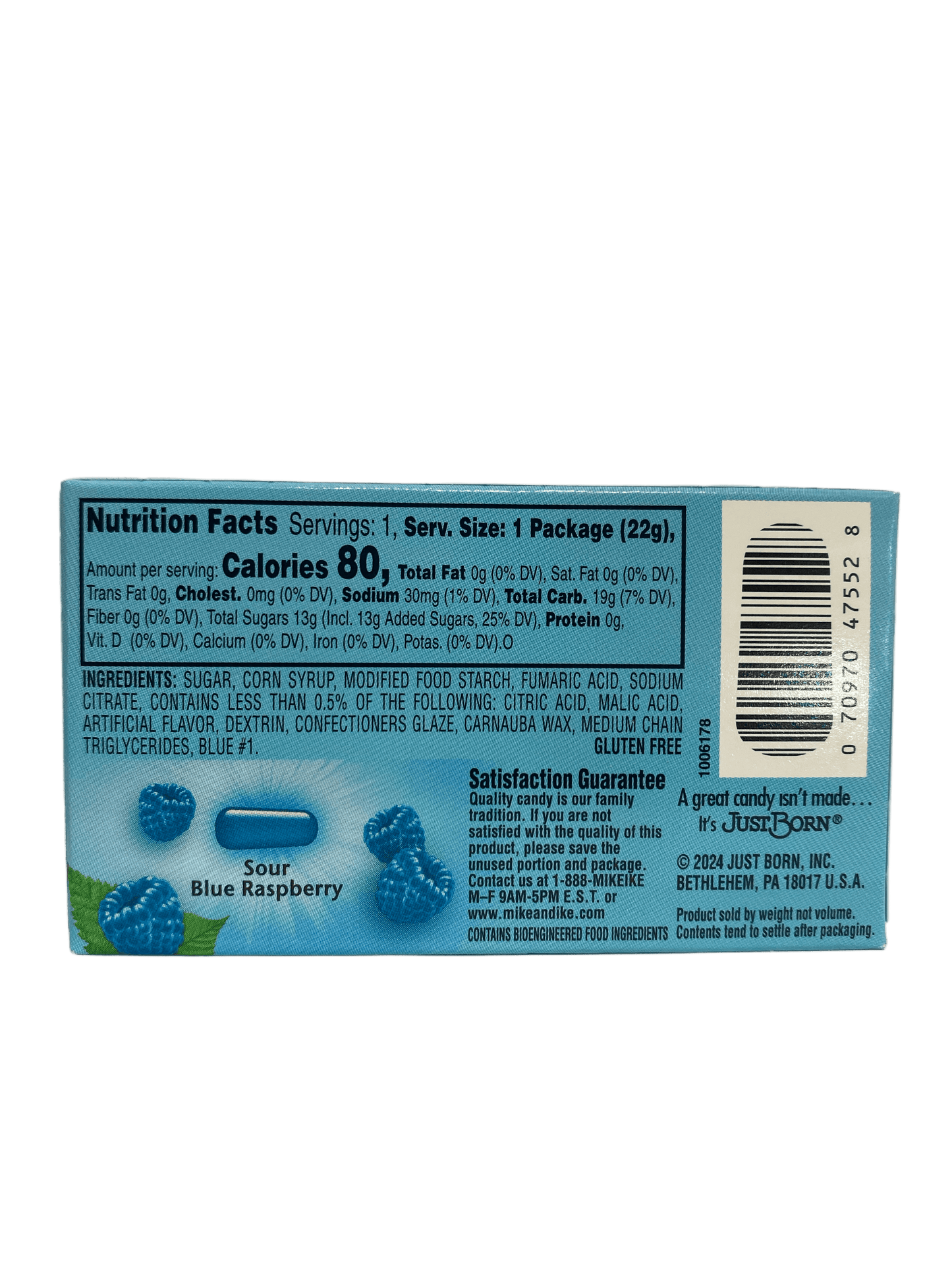 Mike And Ike Sour Blue Raspberry 0.70OZ - www.Shopthatapp.com