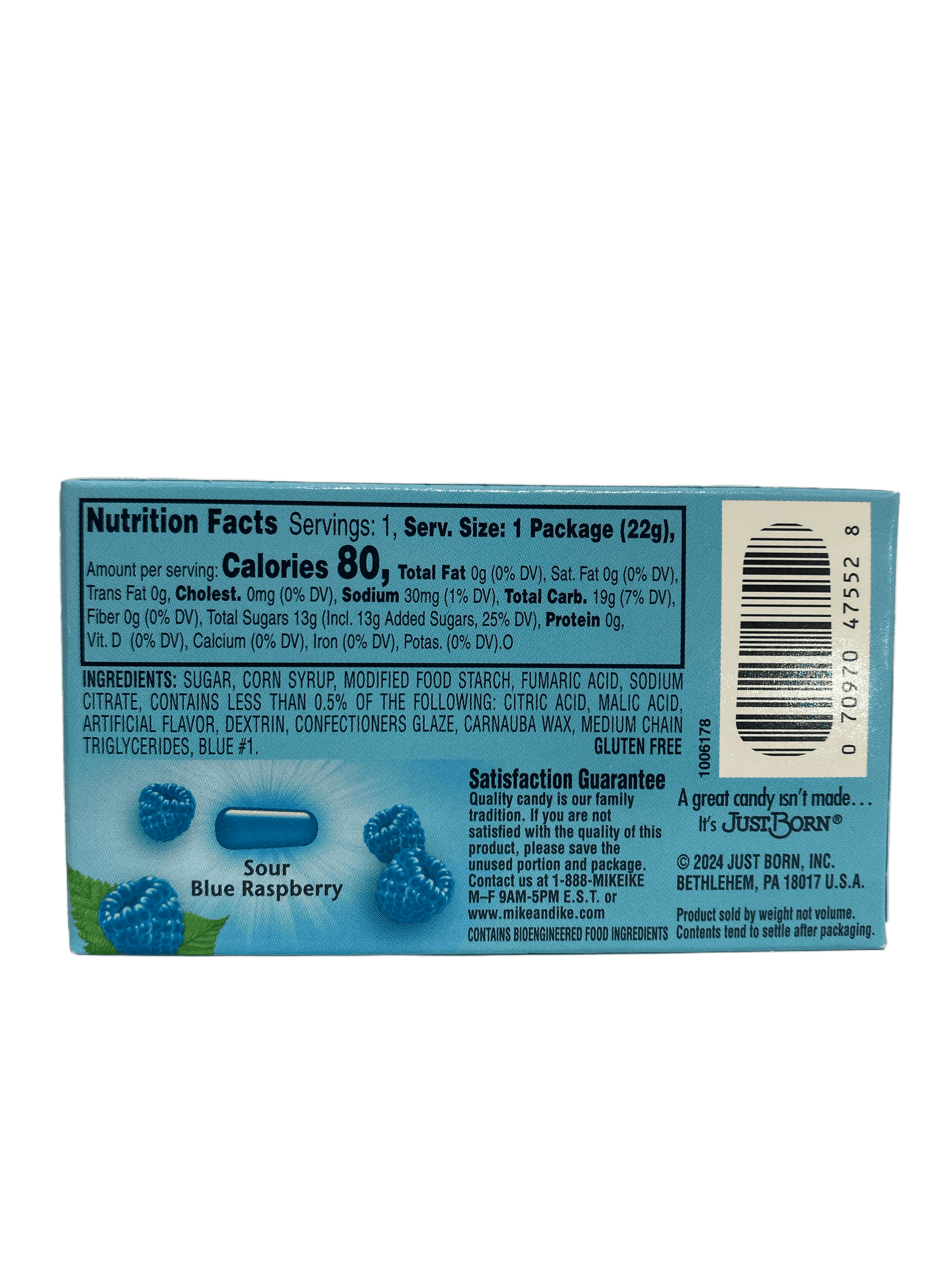 Mike And Ike Sour Blue Raspberry 0.70OZ - www.Shopthatapp.com