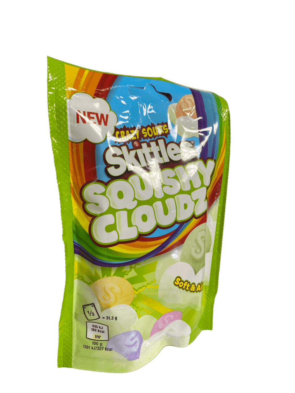 Skittles Crazy Sours Squishy Cloudz Candy Bag 94G - U.K Edition - www.Shopthatapp.com