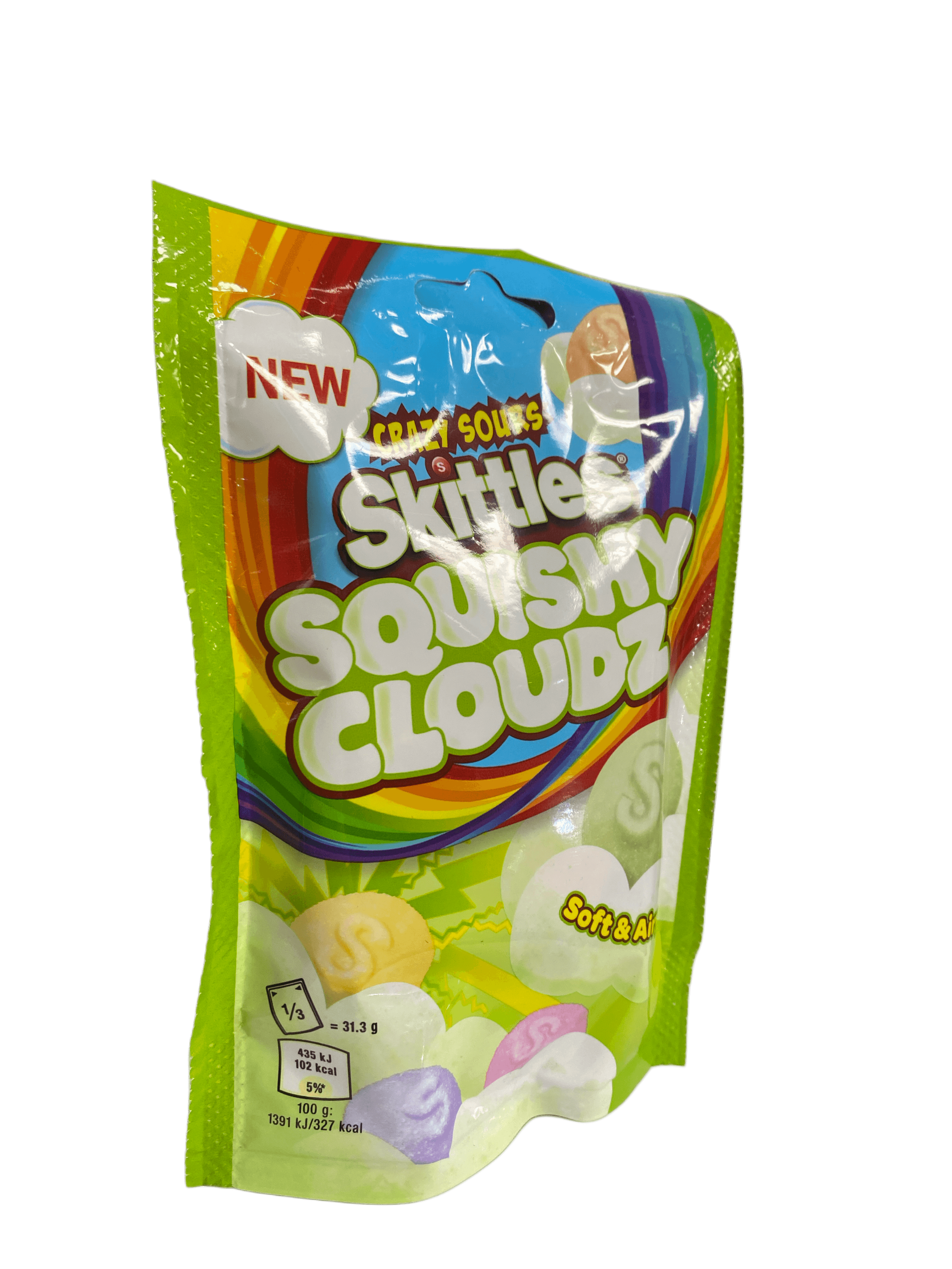 Skittles Crazy Sours Squishy Cloudz Candy Bag 94G - U.K Edition - www.Shopthatapp.com