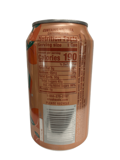 Crush Peach Soda Can 355ML - U.S Edition - www.Shopthatapp.com
