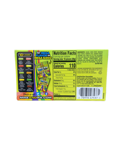 Mike and Ike Mega Mix Sour Theatre Box 4.25OZ - Canadian Edition - www.Shopthatapp.com