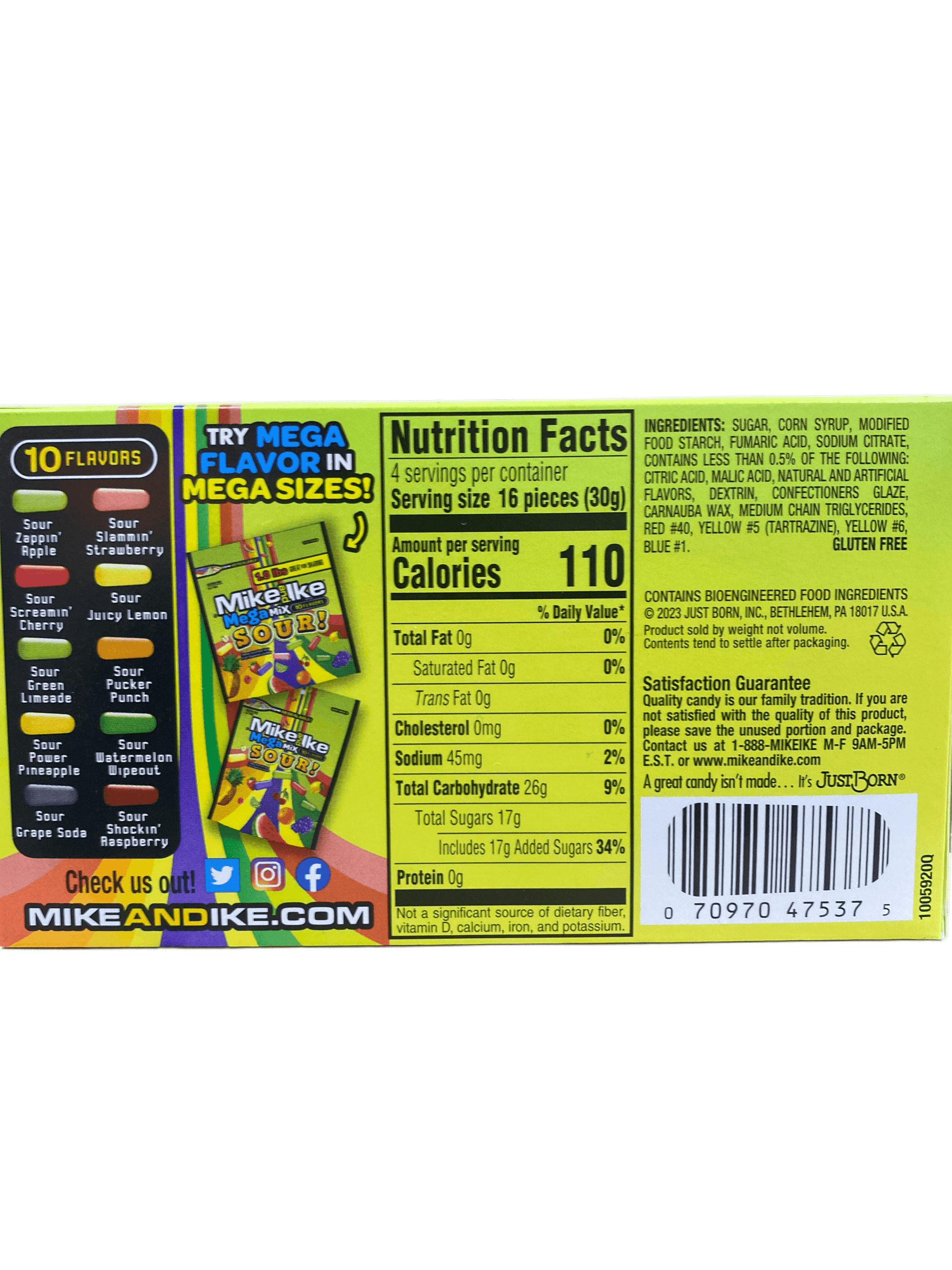 Mike and Ike Mega Mix Sour Theatre Box 4.25OZ - Canadian Edition - www.Shopthatapp.com