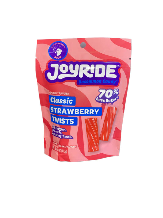 Ryan Trahan's Joyride Classic Strawberry Twists Candy Bag 113G - U.S Edition - www.Shopthatapp.com