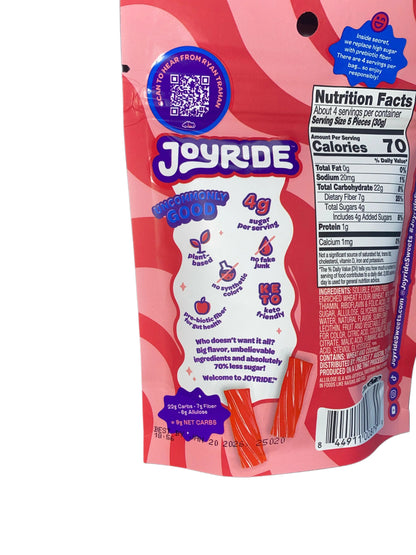 Ryan Trahan's Joyride Classic Strawberry Twists Candy Bag 113G - U.S Edition - www.Shopthatapp.com