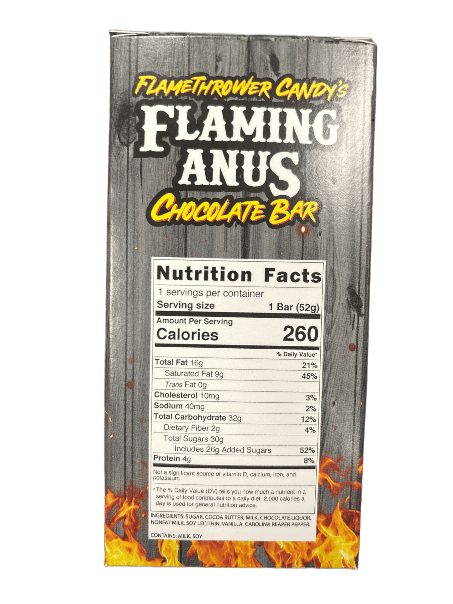 Flaming Anus Milk Chocolate Bar - 1.85OZ - www.Shopthatapp.com