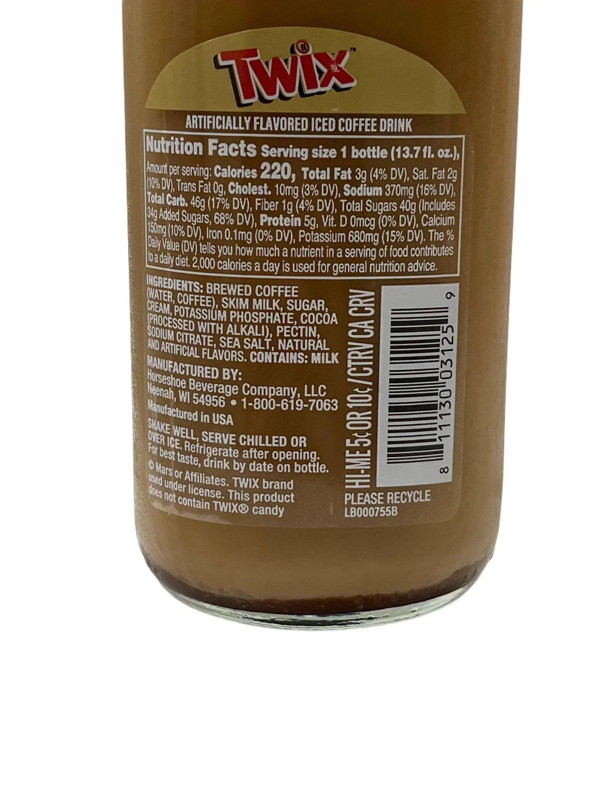 Twix Iced Coffee Glass Bottle 13.7OZ - www.Shopthatapp.com