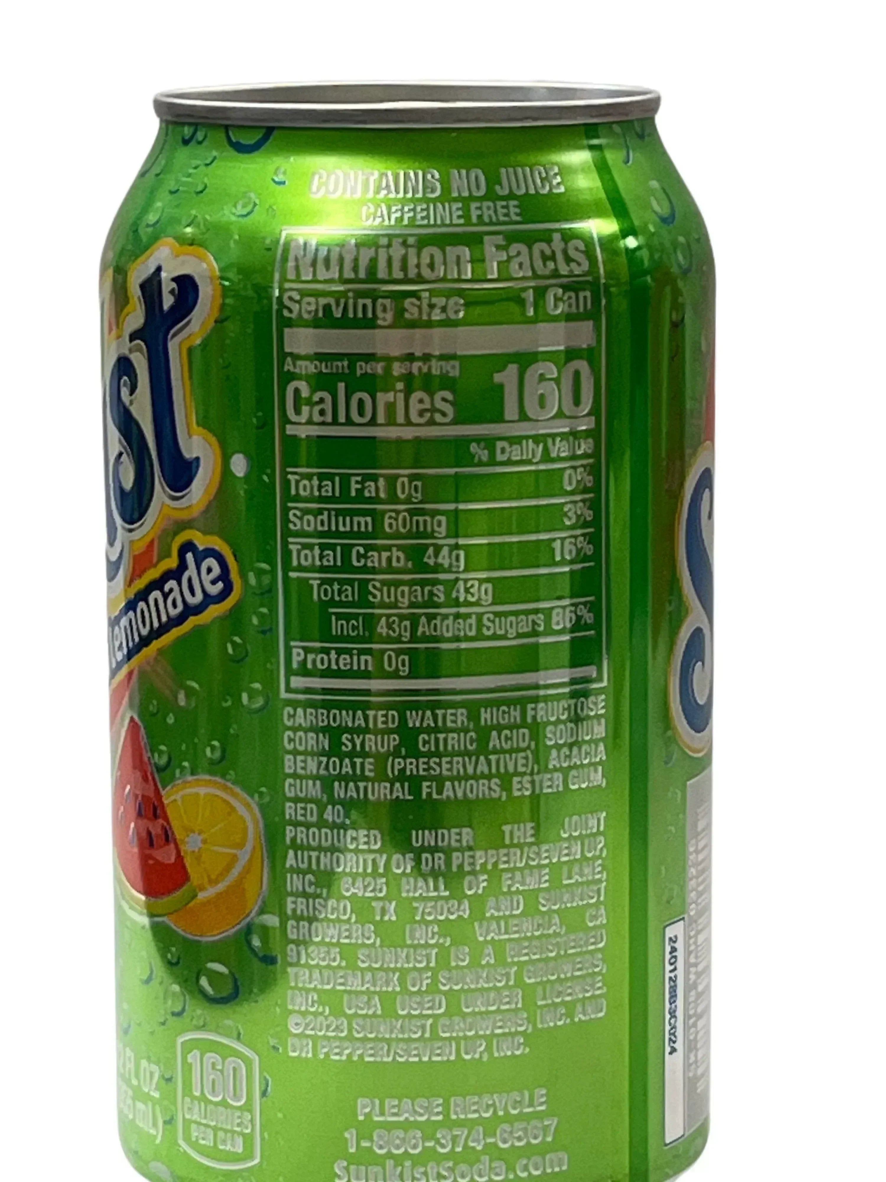 Sunkist Watermelon Lemonade Can 355ML - U.S Edition - www.Shopthatapp.com