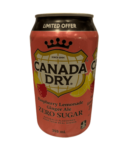 Canada Dry Zero Sugar Raspberry Lemonade Ginger Ale 355ML - www.Shopthatapp.com