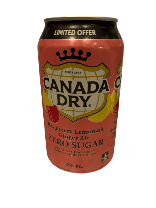 Canada Dry Zero Sugar Raspberry Lemonade Ginger Ale 355ML - www.Shopthatapp.com
