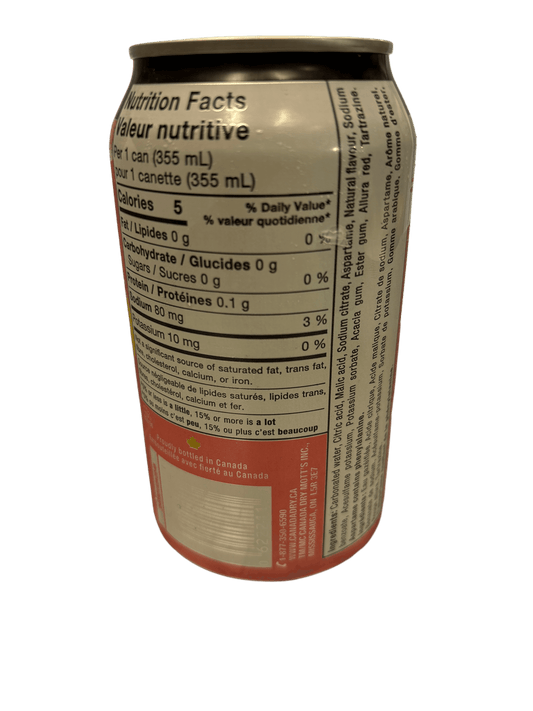 Canada Dry Zero Sugar Raspberry Lemonade Ginger Ale 355ML - www.Shopthatapp.com