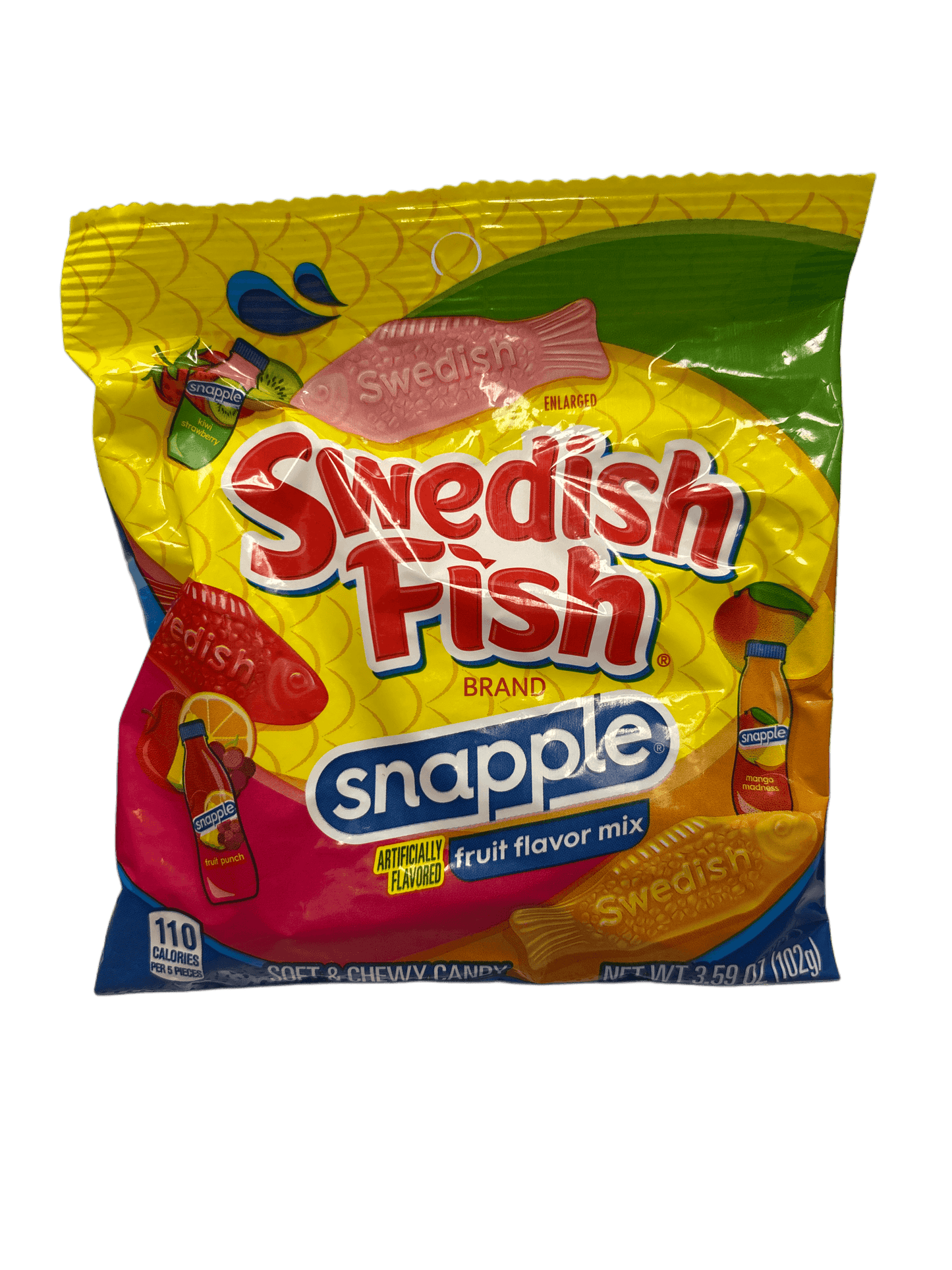 Swedish Fish Snapple Fruit Flavor Candy Bag 102G - www.Shopthatapp.com