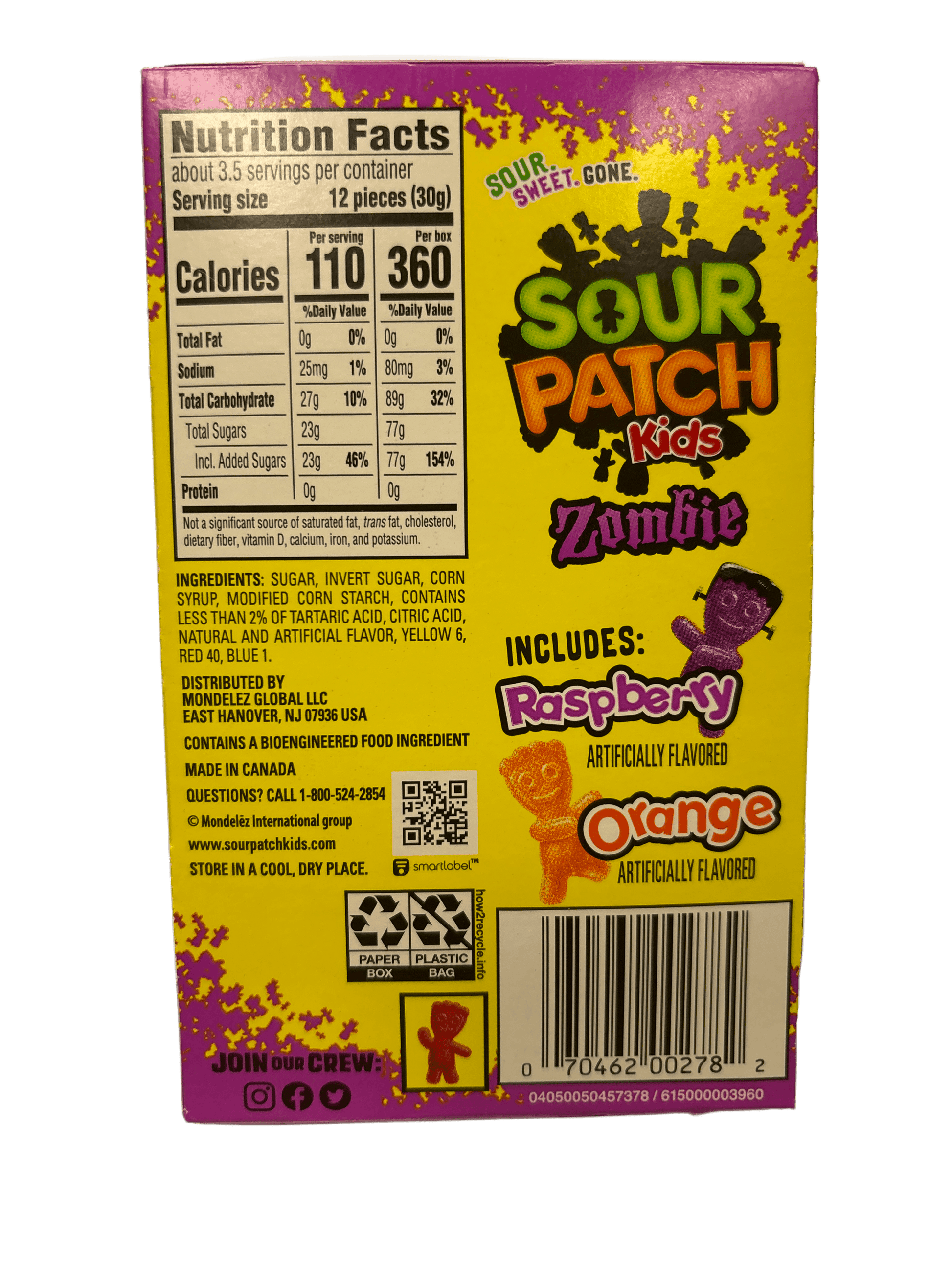 Sour Patch Kids Zombie 3.5OZ - U.S Edition - www.Shopthatapp.com