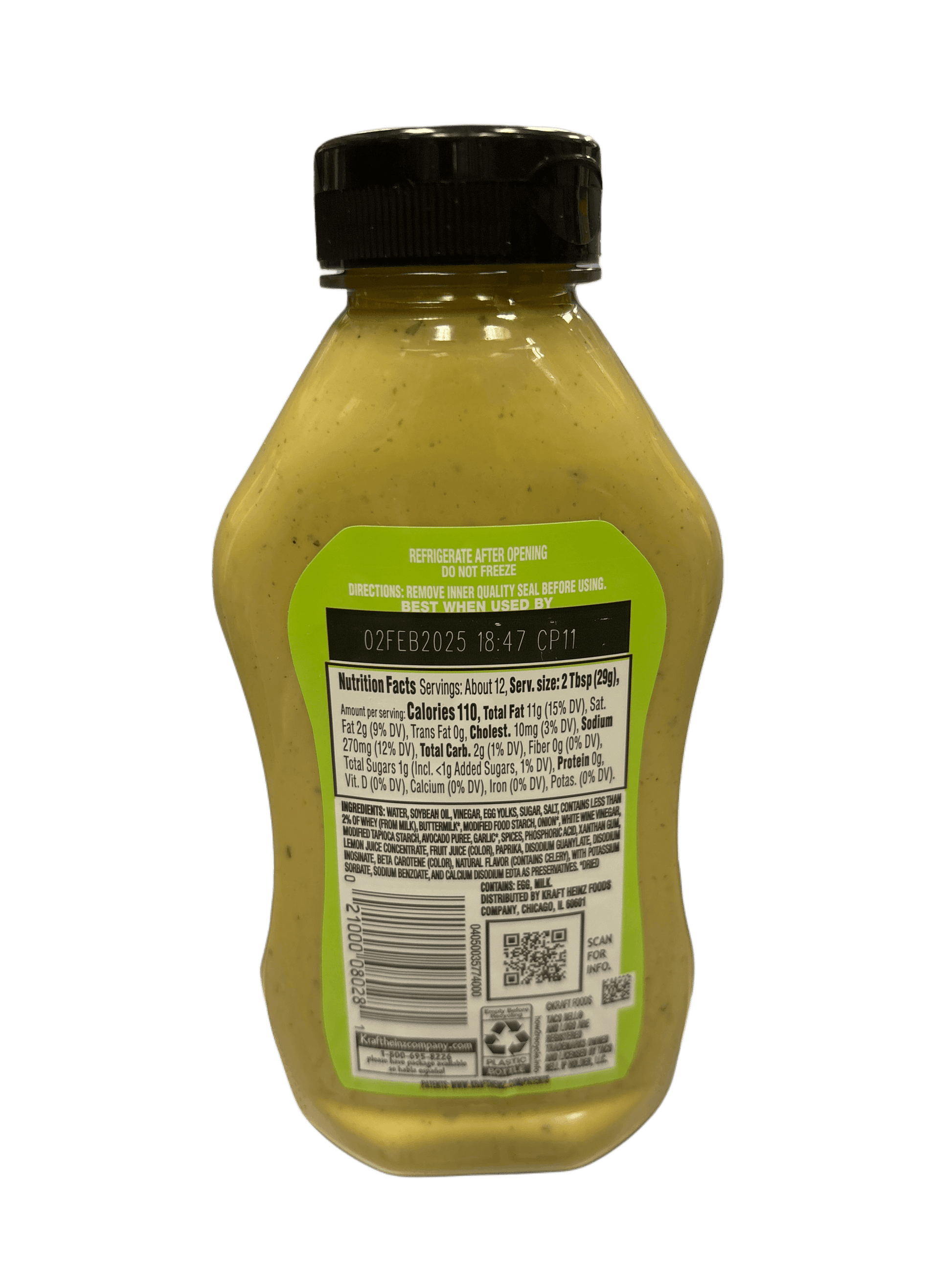 Taco Bell Avocado Ranch Creamy Sauce 12OZ - www.Shopthatapp.com