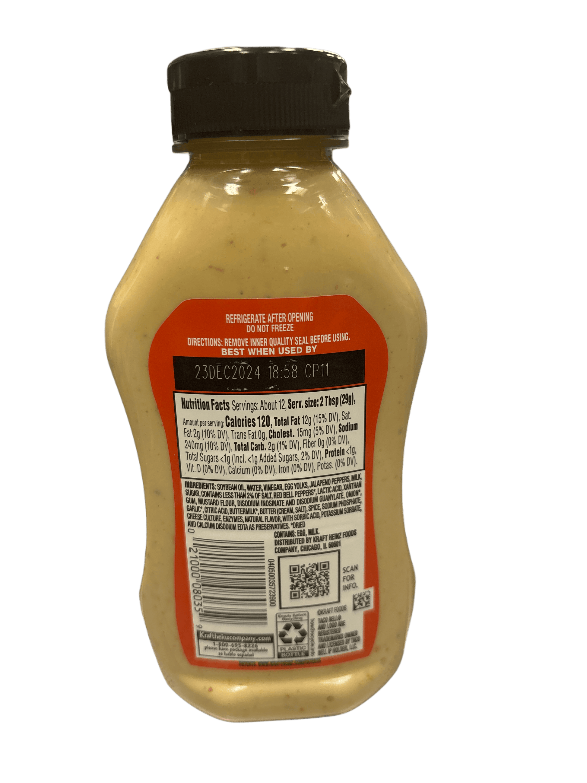 Taco Bell Baja Creamy Sauce 12OZ BB 12/24 - www.Shopthatapp.com