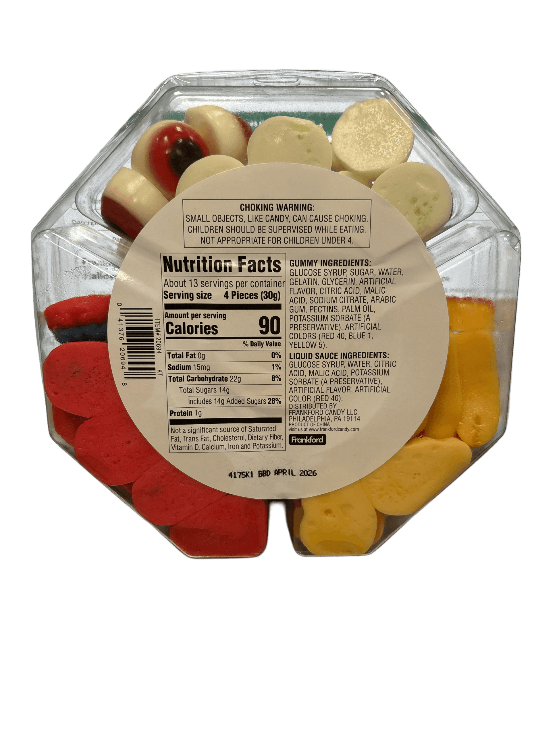 Frankford Gummy Candy Body Parts Fifty Pieces Halloween 14.1oz - www.Shopthatapp.com