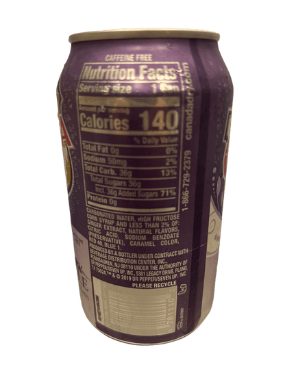 Canada Dry Blackberry Ginger Ale 355ML - Canadian Edition - www.Shopthatapp.com
