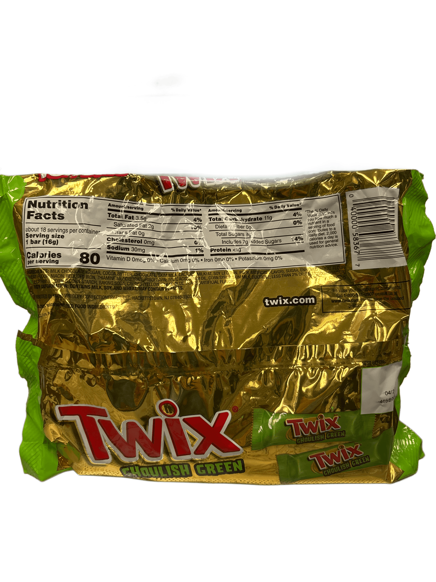 Twix Halloween Ghoulish Green Chocolate Fun Size 9.79OZ - www.Shopthatapp.com