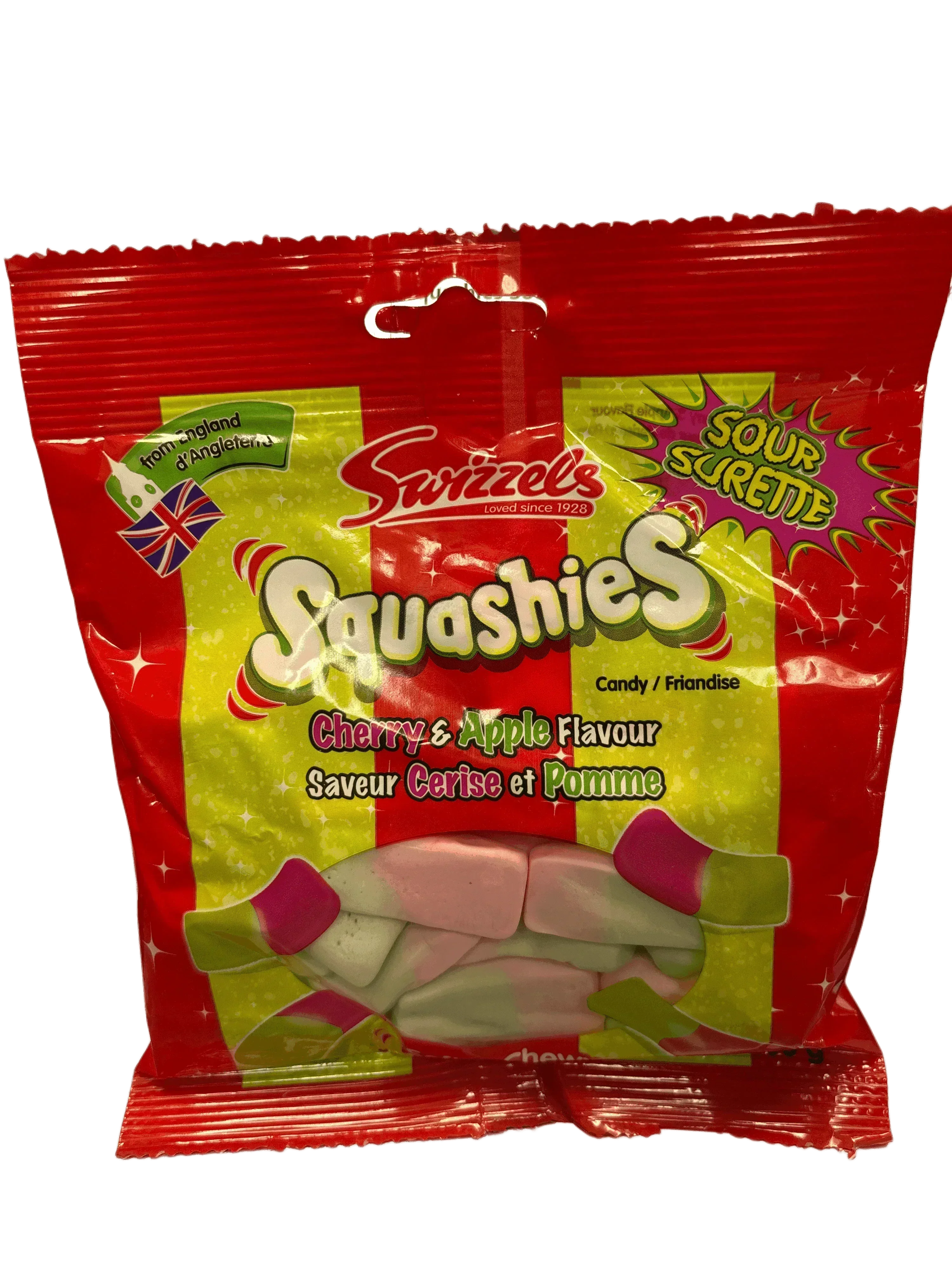 Squashies Sour Cherry & Apple Flavour Candy Bag 160G - U.K Edition - www.Shopthatapp.com