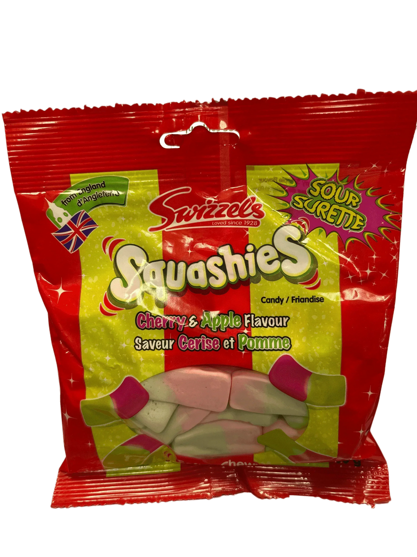 Squashies Sour Cherry & Apple Flavour Candy Bag 160G - U.K Edition - www.Shopthatapp.com