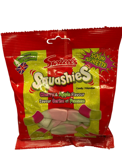 Squashies Sour Cherry & Apple Flavour Candy Bag 160G - U.K Edition - www.Shopthatapp.com