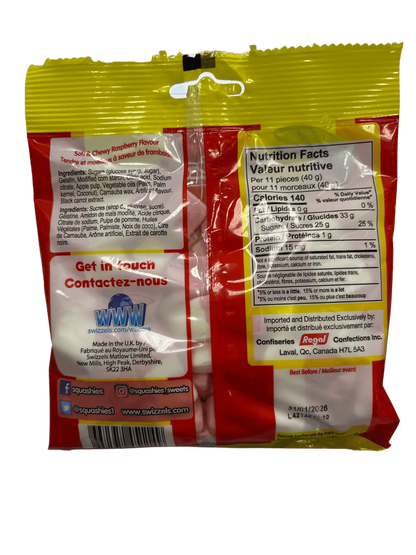 Squashies Original Raspberry Flavour 160G - U.K Edition - www.Shopthatapp.com