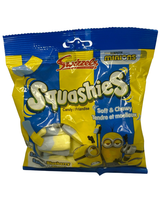Squashies Soft & Chewy Minions Banana & Blueberry 140G - Canadian Edition - www.Shopthatapp.com