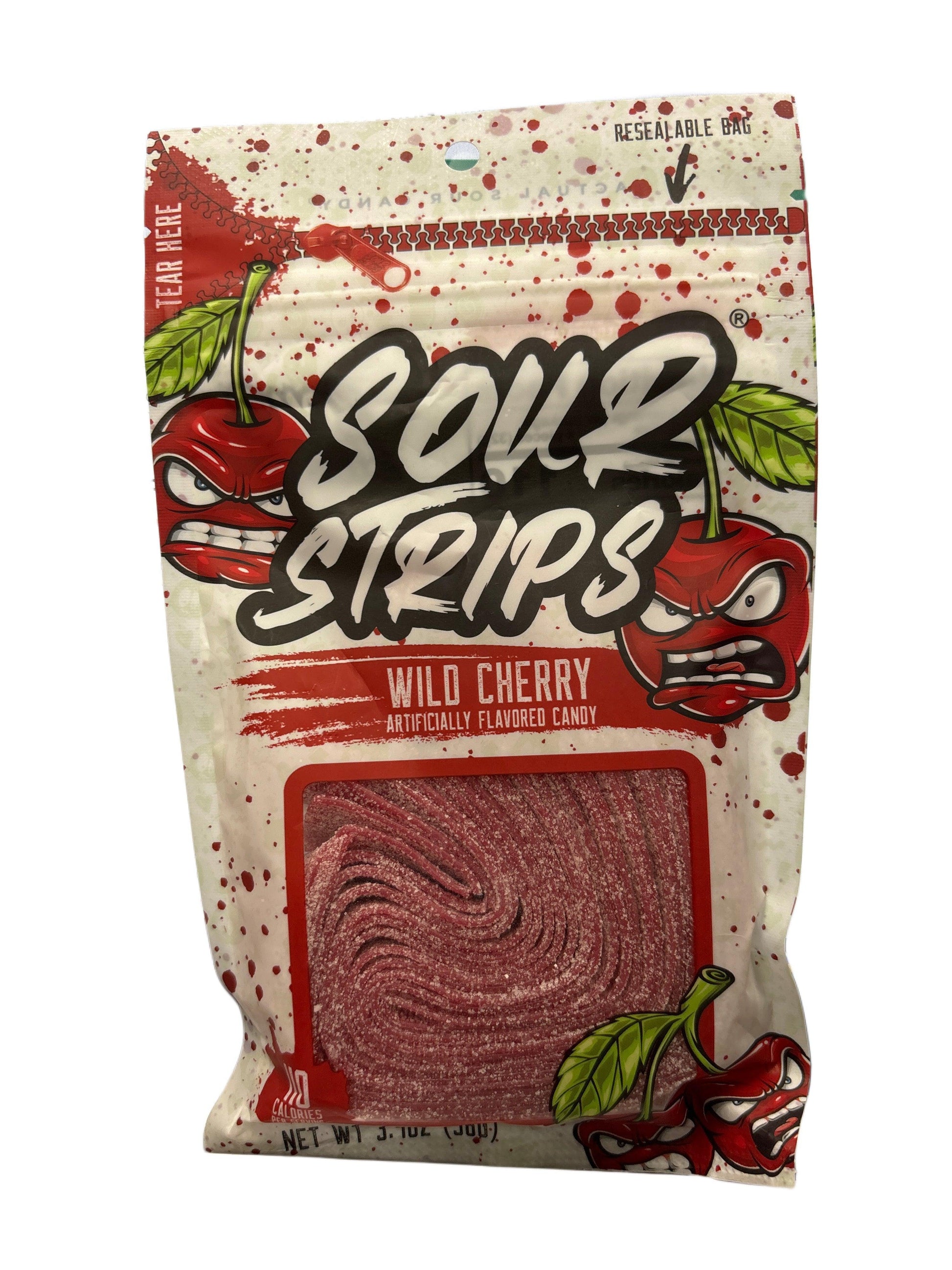 Sour Strips Wild Cherry 96G U.S Edition - www.Shopthatapp.com