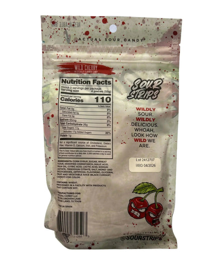 Sour Strips Wild Cherry 96G U.S Edition - www.Shopthatapp.com