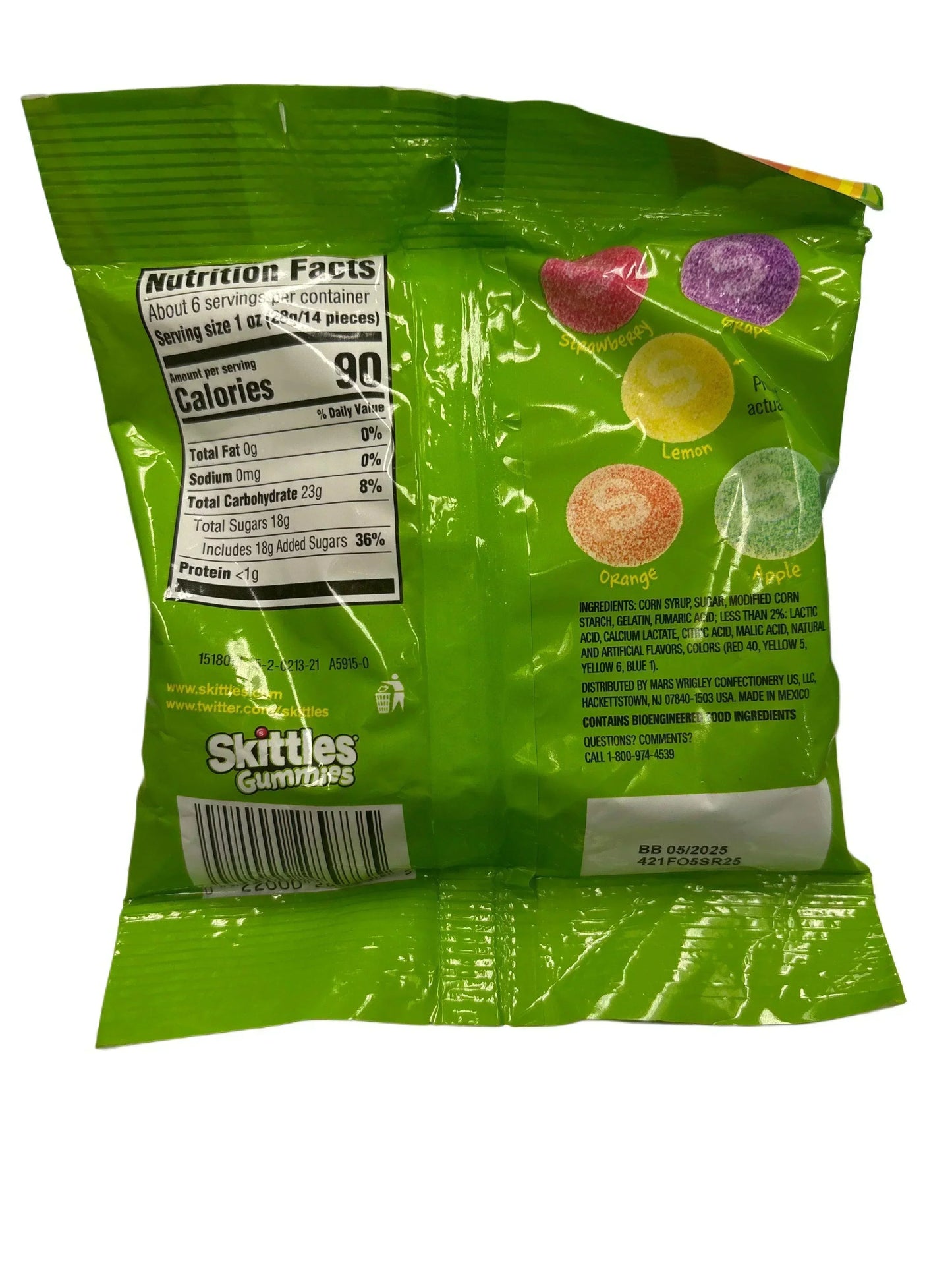 Sour Skittles Gummies Candy Bag 5.80OZ - Canadian Edition - www.Shopthatapp.com
