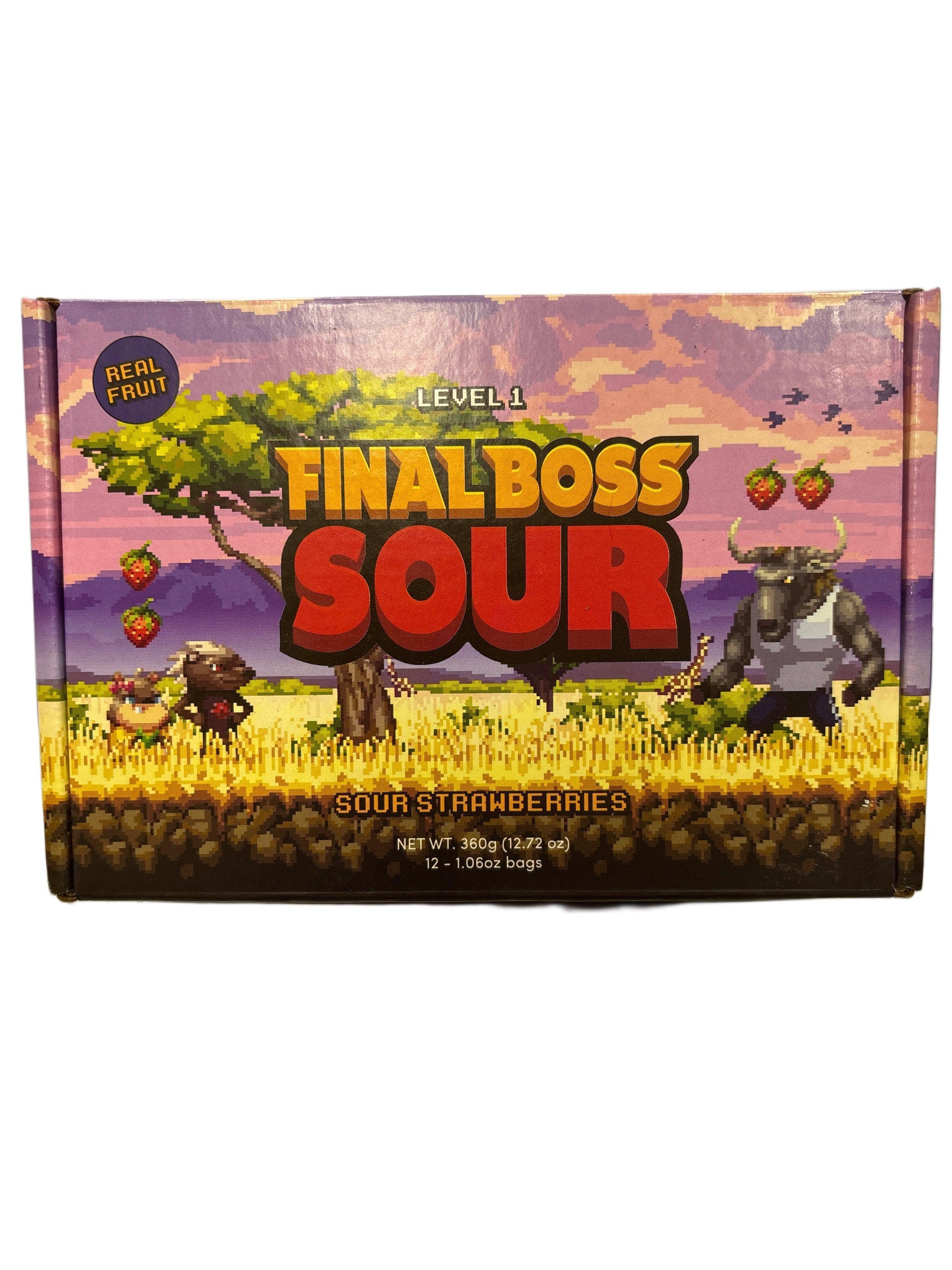 FINAL BOSS SOUR Level 1 Sour Strawberries Exclusive Challenge 360G - www.Shopthatapp.com