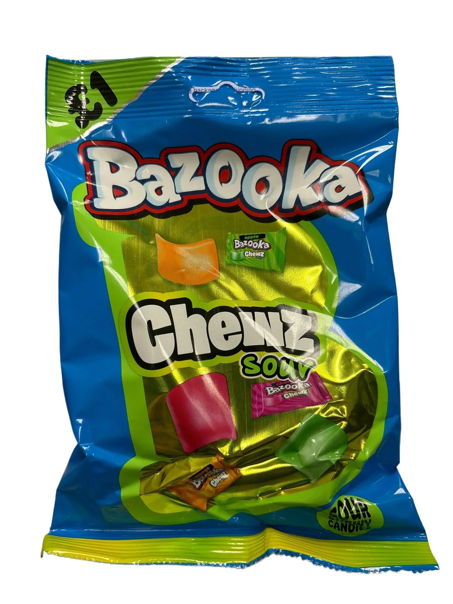Bazooka Chewz Sour Candy Bag 120G - www.Shopthatapp.com