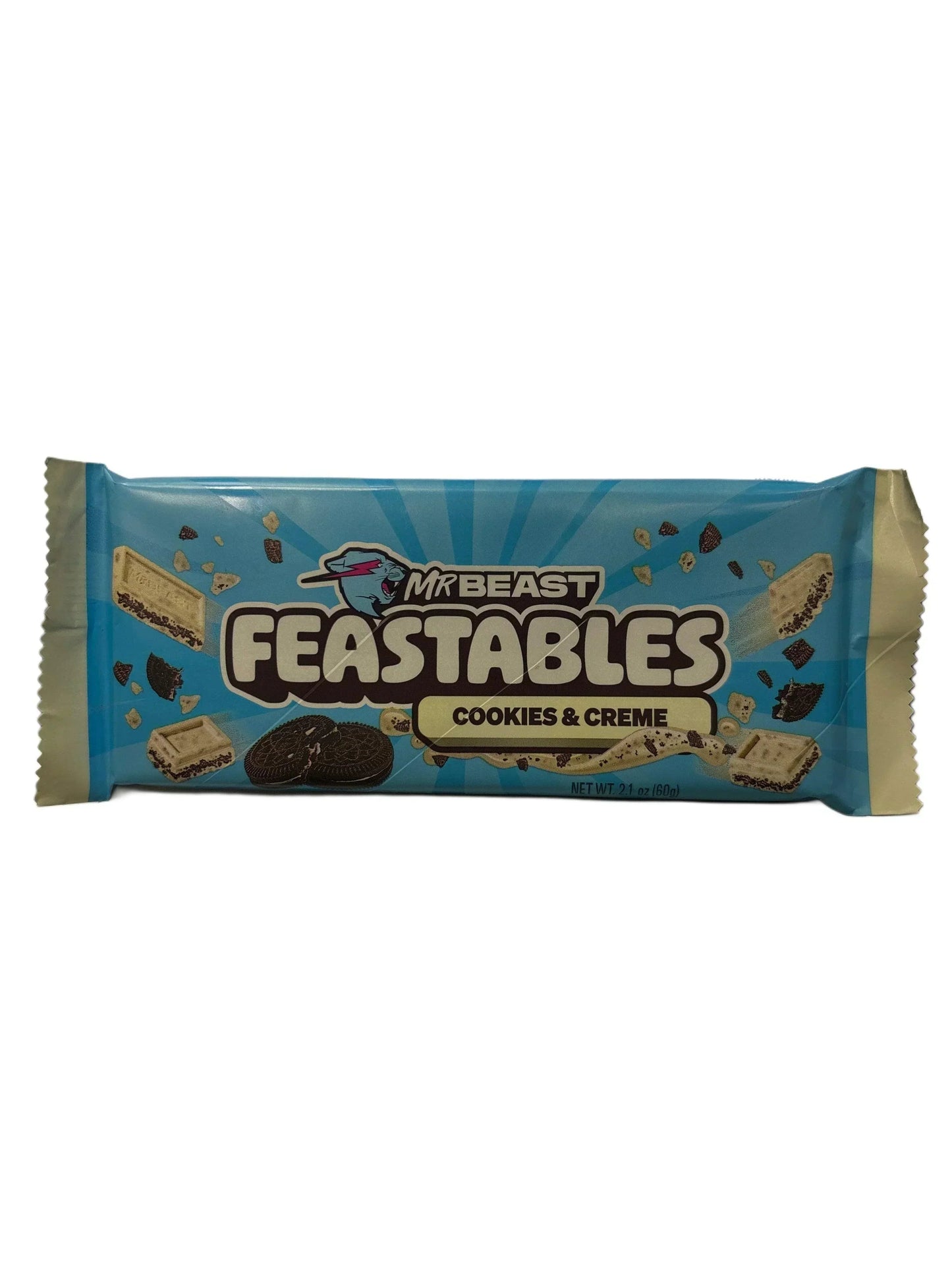 Feastables Mr. Beast Cookies & Creme Chocolate Bar 2.1OZ - www.Shopthatapp.com