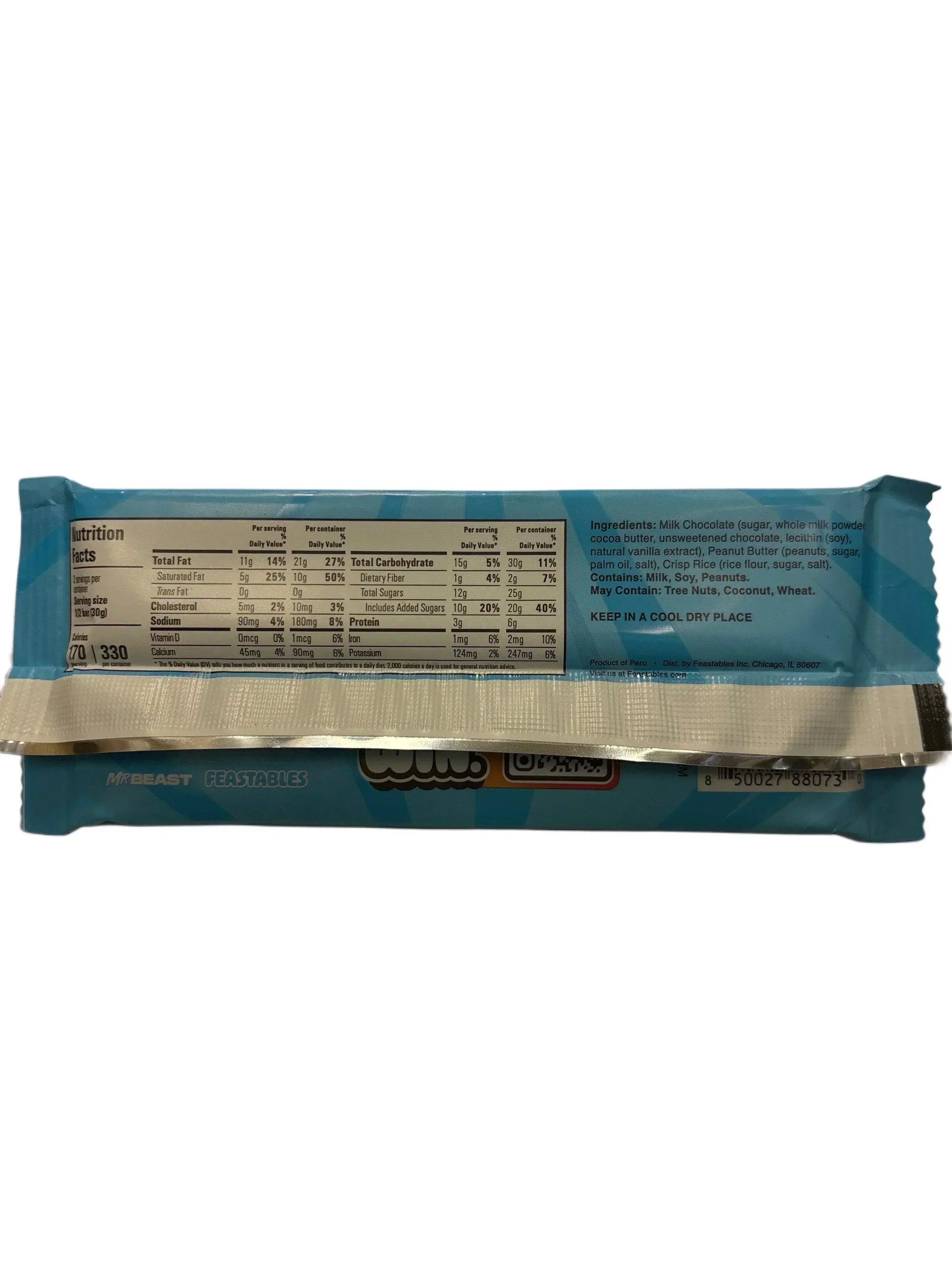 Feastables Mr. Beast Peanut Butter Crunch Chocolate Bar 2.1OZ - Canadian Edition - www.Shopthatapp.com