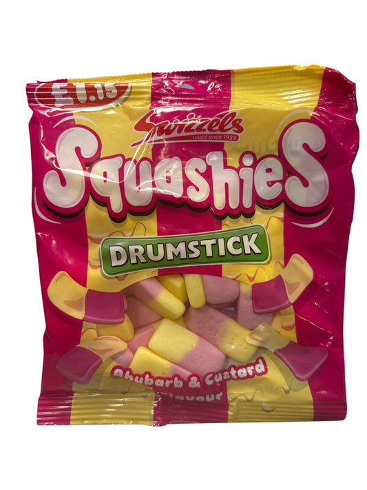 Squashies Drumstick Rhubarb & Custard Candy Bag 120G - www.Shopthatapp.com