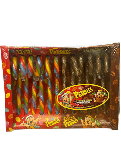 Fruity & Coca Pebbles Cereal Candy Canes - 12 Pack U.S Edition - www.Shopthatapp.com