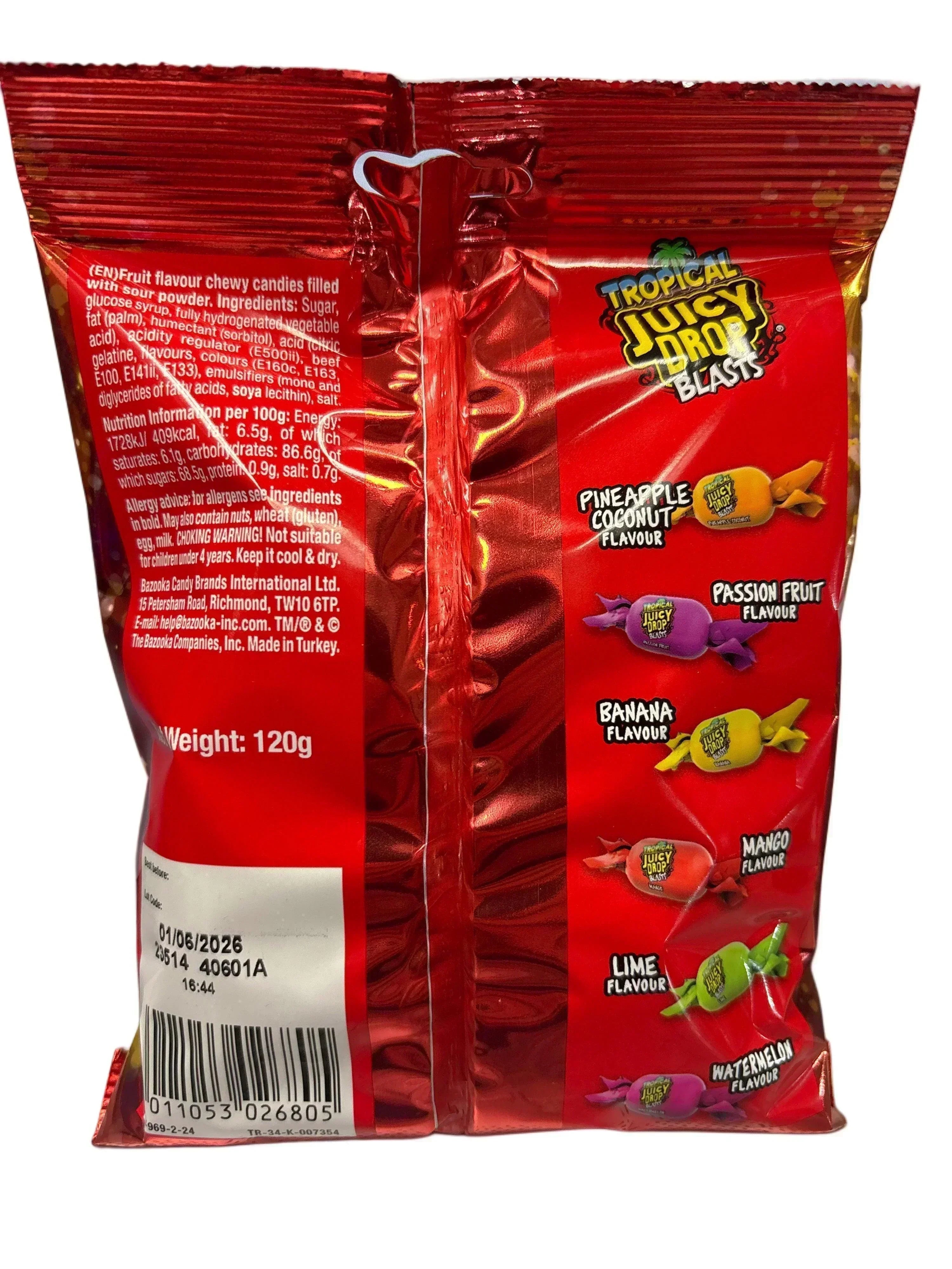 Juicy Drop Blasts Tropical Chews 120G - U.K Edition - www.Shopthatapp.com