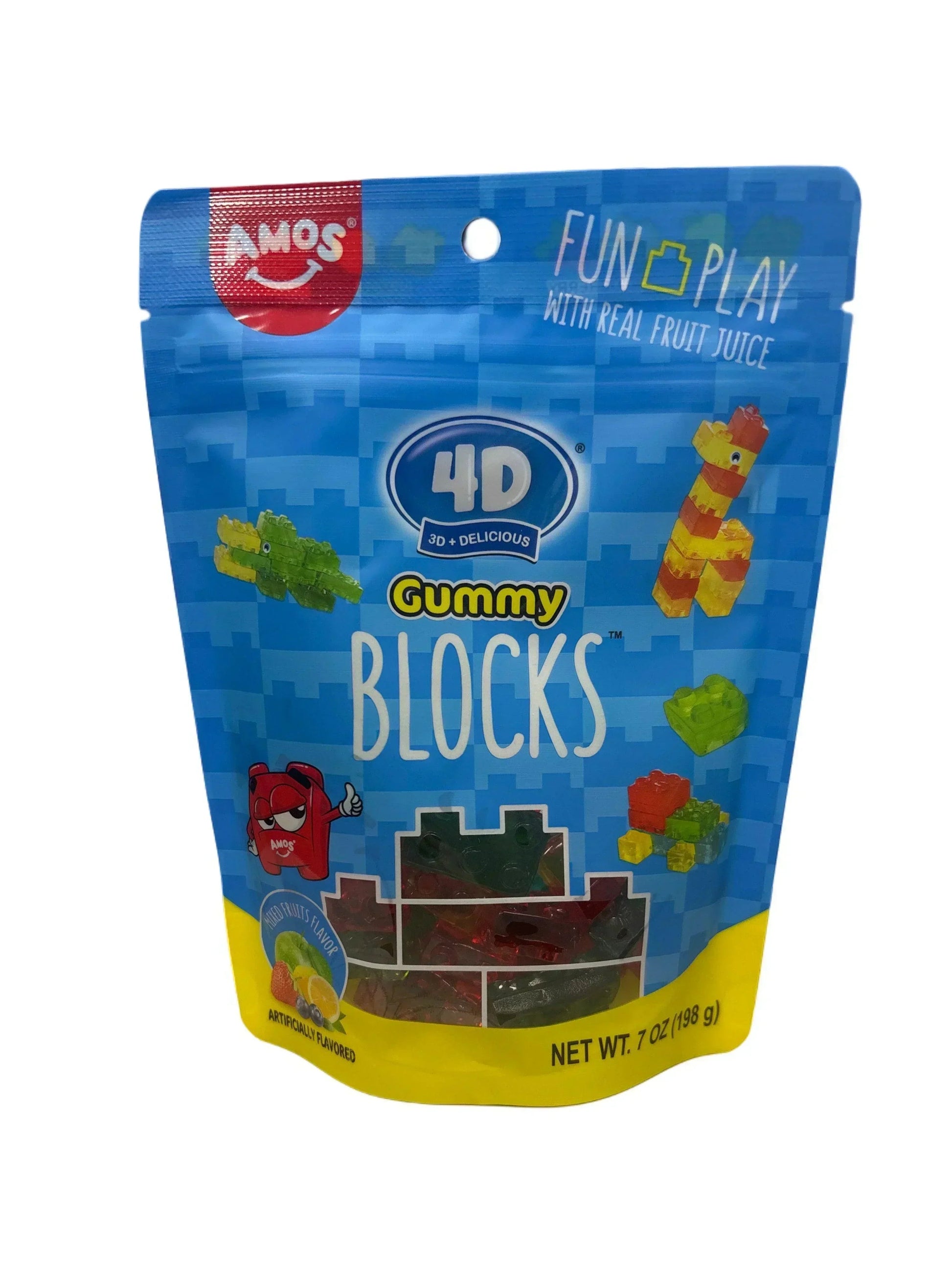 AMOS 4D Gummy Blocks Candy Bags 7OZ - www.Shopthatapp.com