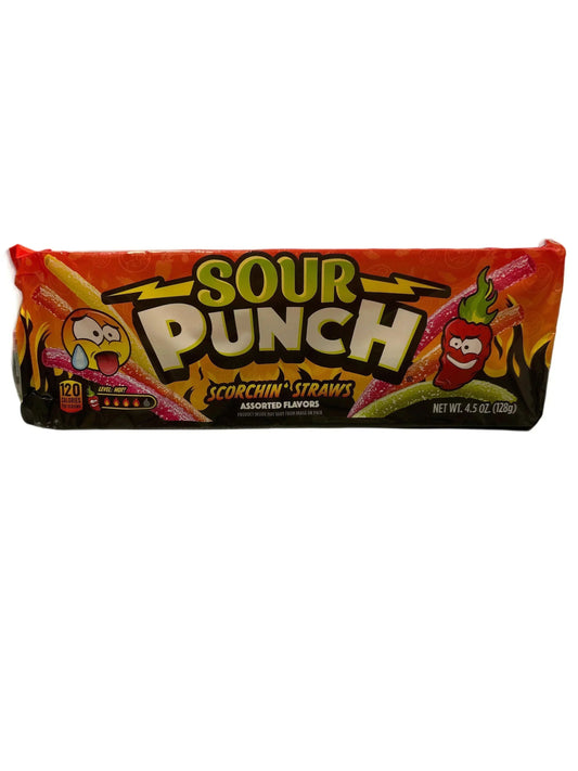 Sour Punch Scorchin' Straws 4.5OZ - U.S Edition - www.Shopthatapp.com