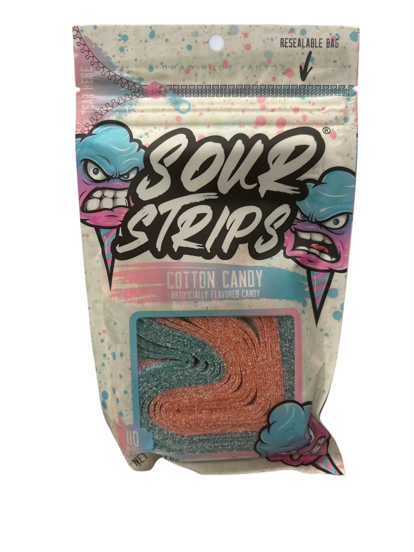 Sour Strips Cotton Candy 3.4OZ - www.Shopthatapp.com