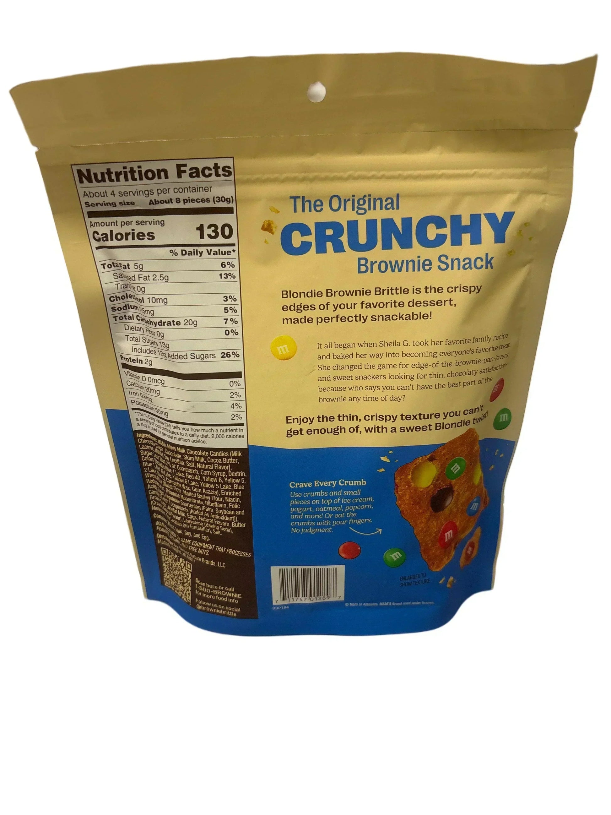 Brownie Brittle Blondies M&M Minis Milk Chocolate Bag 4OZ - www.Shopthatapp.com