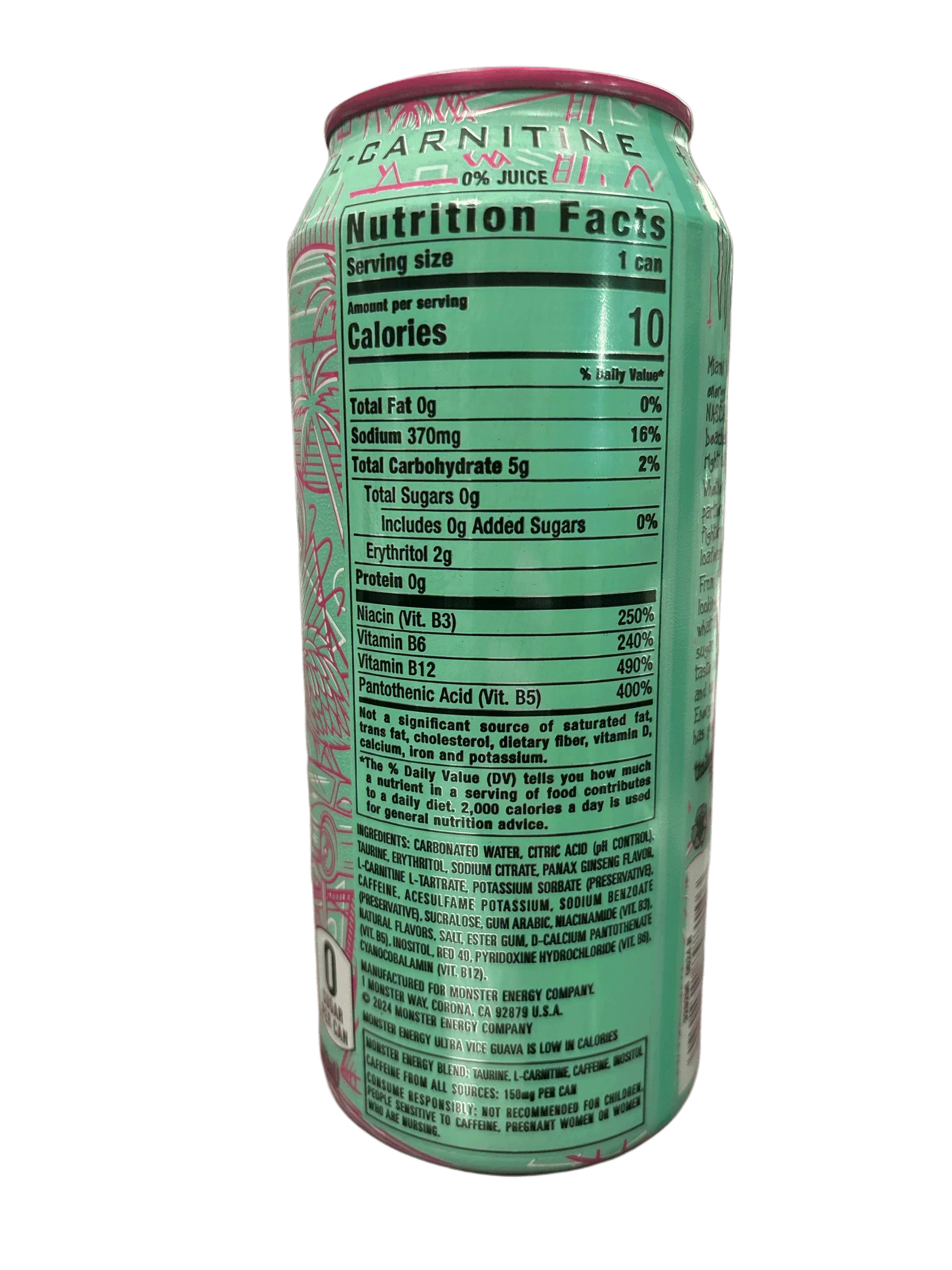 Monster Energy Zero Sugar Ultra Vice Guava 16OZ - Canadian Edition - www.Shopthatapp.com