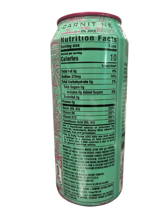 Monster Energy Zero Sugar Ultra Vice Guava 16OZ - Canadian Edition - www.Shopthatapp.com