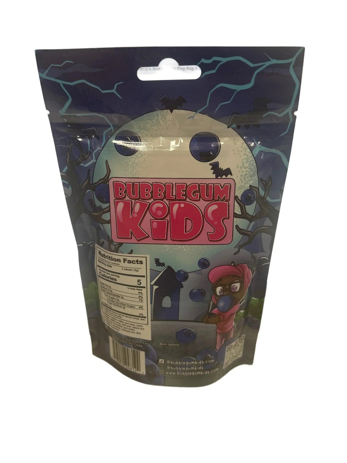 Bubblegum Kids Sugar Free Chewing Gum Barry’s Scary Berry Peg Bag 2.91OZ - Canada Edition - www.Shopthatapp.com