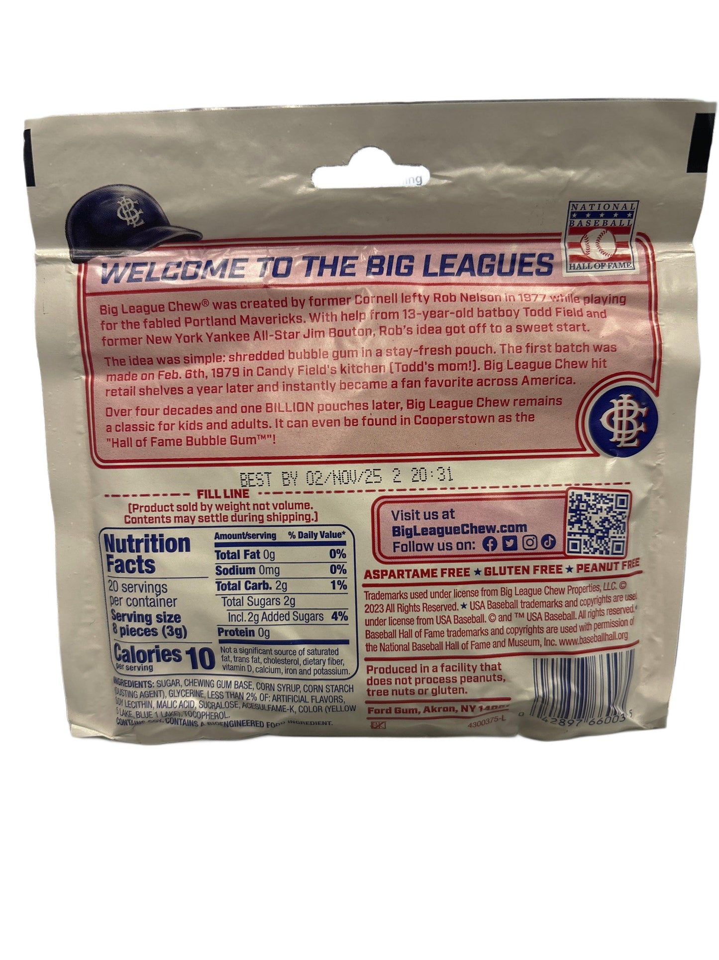 Big League Chew Bubble Gum Wild Pitch Watermelon 2.12OZ - U.S Edition - www.Shopthatapp.com