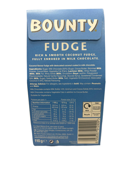 Bounty Fudge Rich & Smooth Coconut Milk Chocolate 110G - www.Shopthatapp.com