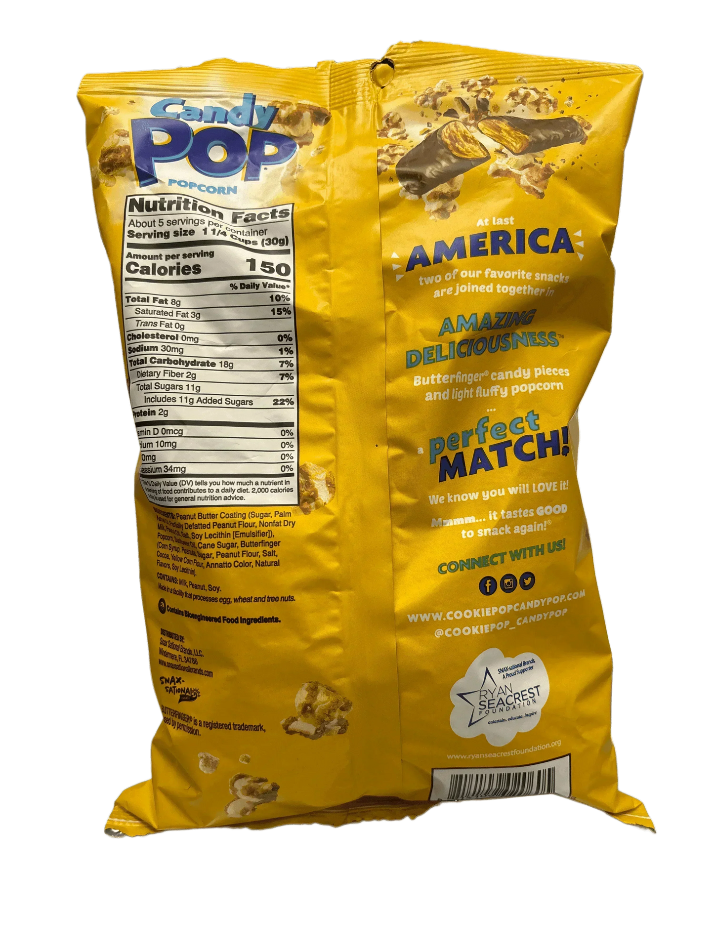 Candy Pop Popcorn Butterfinger 149G - www.Shopthatapp.com