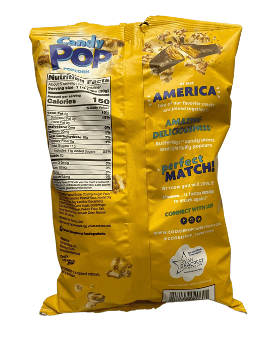 Candy Pop Popcorn Butterfinger 149G - www.Shopthatapp.com